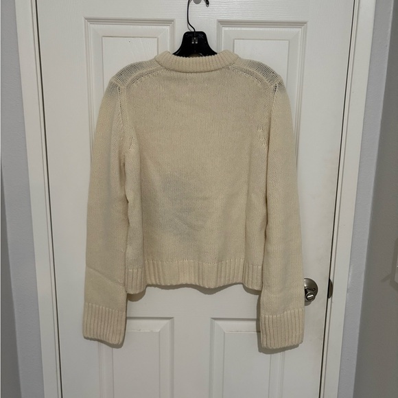 Zadig & Voltaire 100% Wool Cream Sweater with Black Heart - Picture 3 of 5